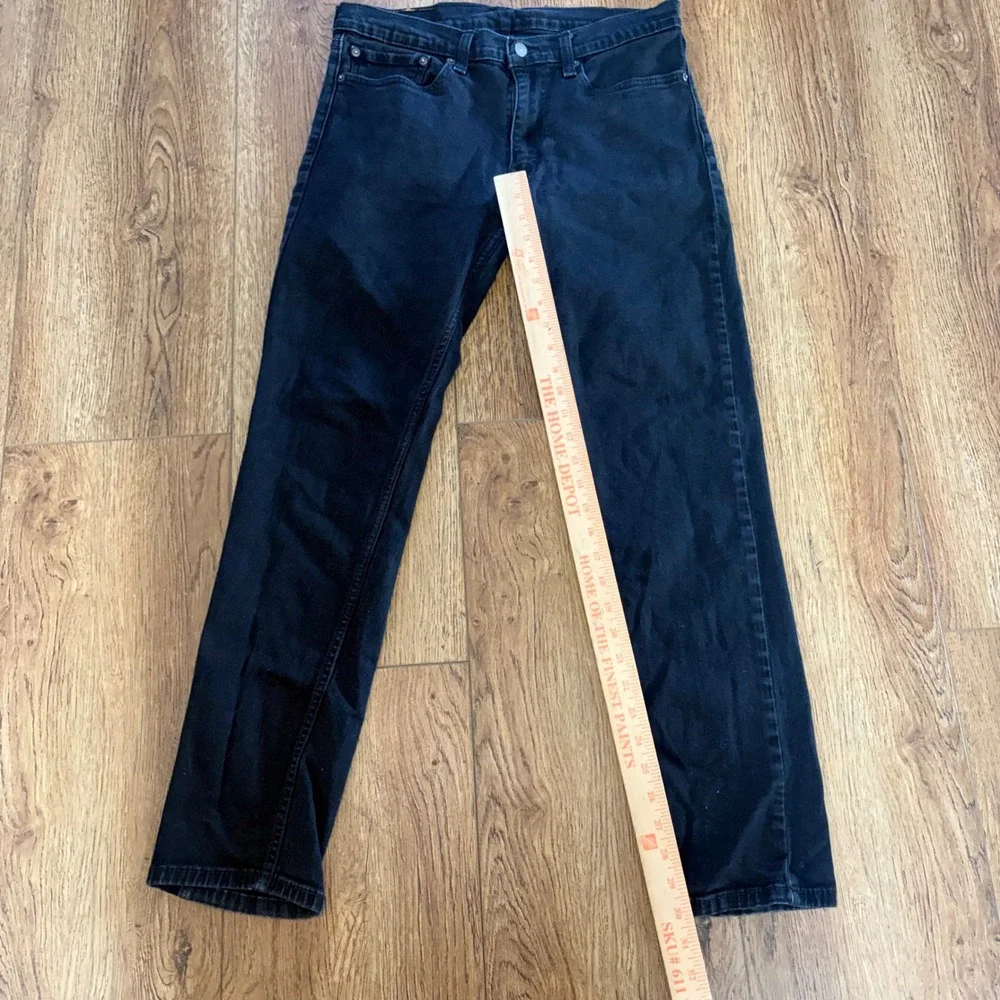 Levis 511 Slim Fit Jeans Mens 33x30 Faded Black Denim Pant Casual Stretch skater